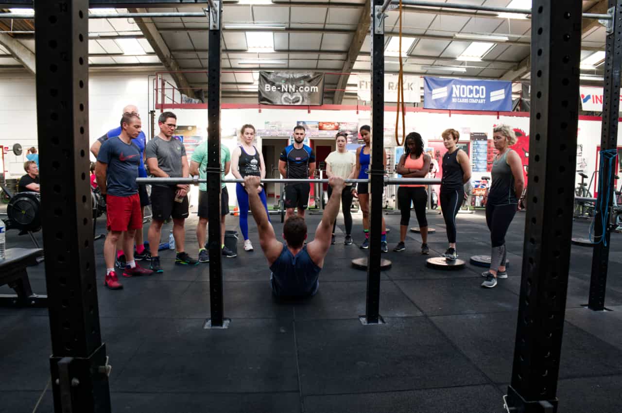 Pendant un cours de CrossFit